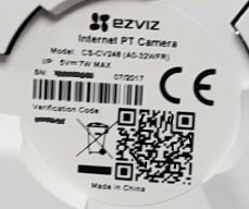 Mã xác thự trên Camera Ezviz hoặc scan bằng QR Code