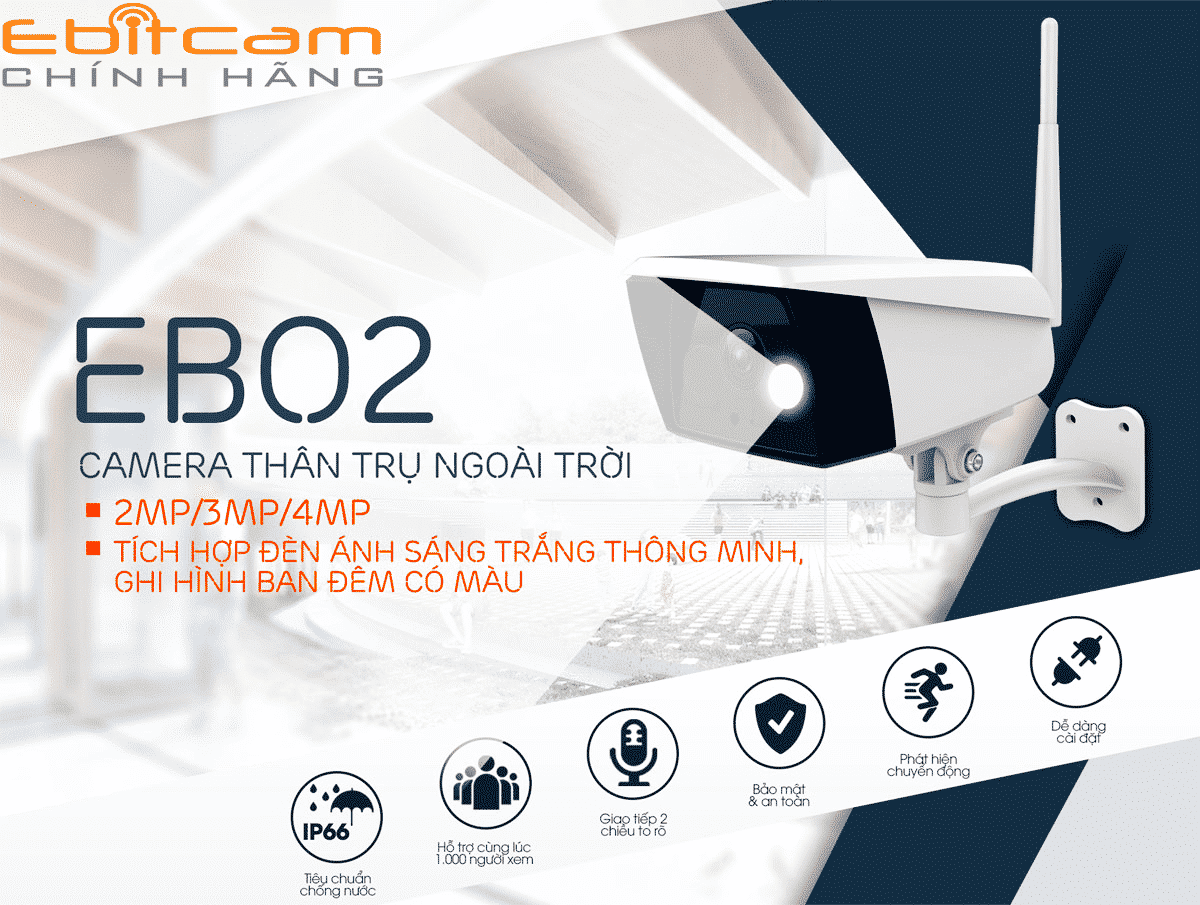 Camera ebitcam NGOÀI TRỜI EBO2 [2MP]