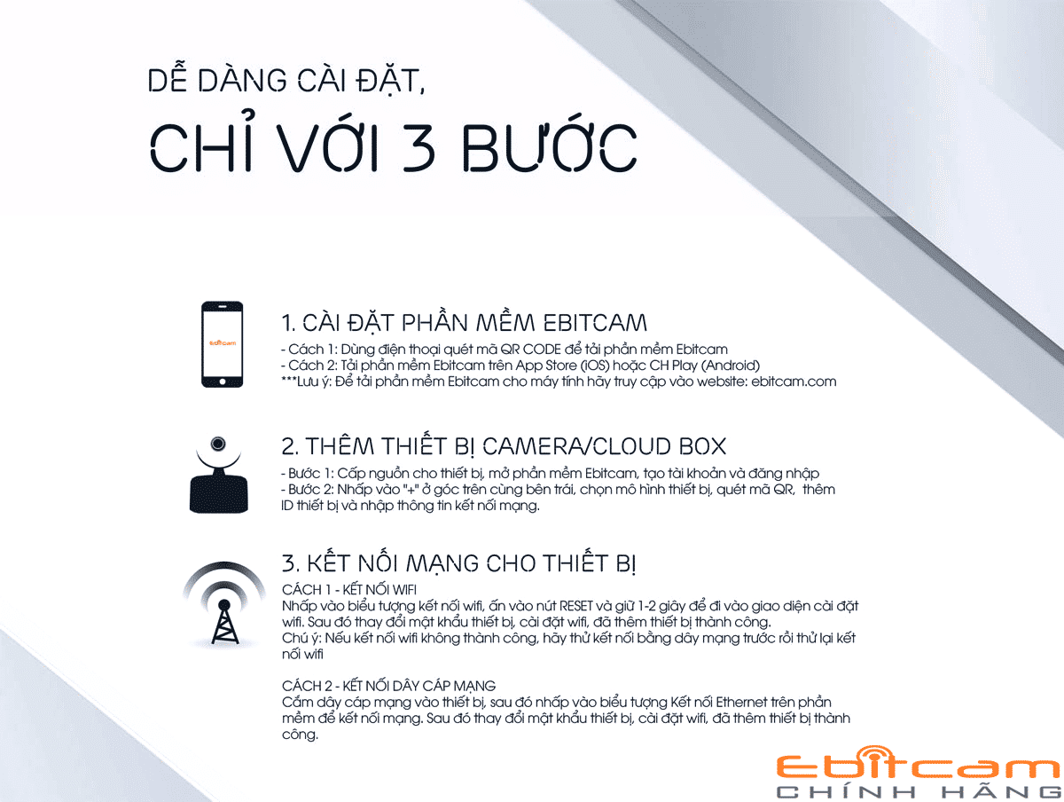 Hướng dẫn cài đặt camera ebitcam EBO1