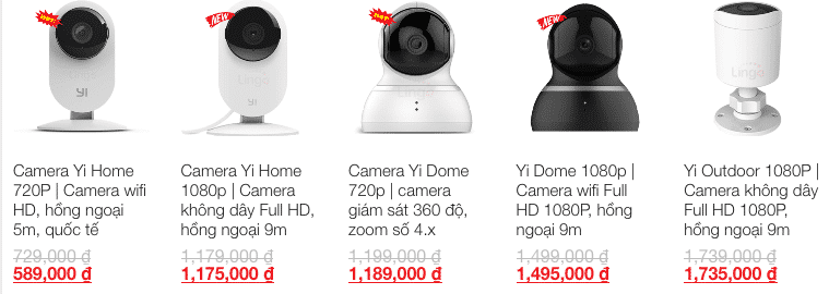 Camera Xiaomi Yi Home 1080P và Yi Dome 1080P mới
