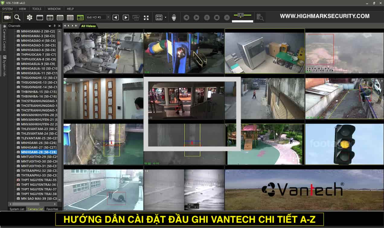 Hướng dẫn cài đặt đầu ghi Vantech