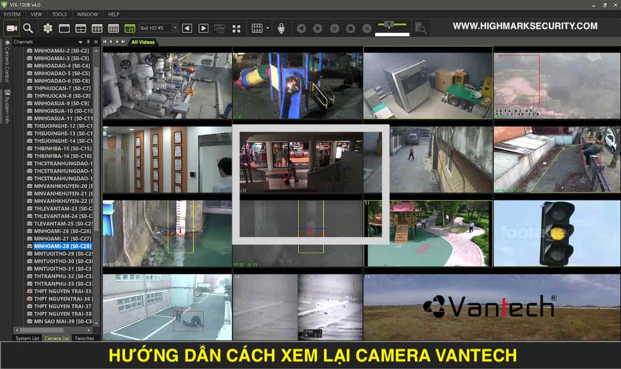 Hướng dẫn xem lại camera Vantech