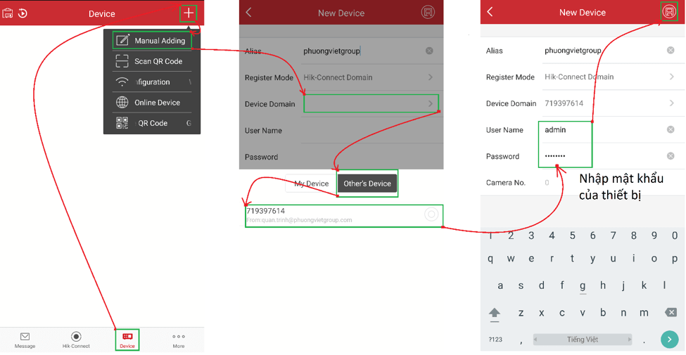 Cách nhận chia sẽ Hik Connect