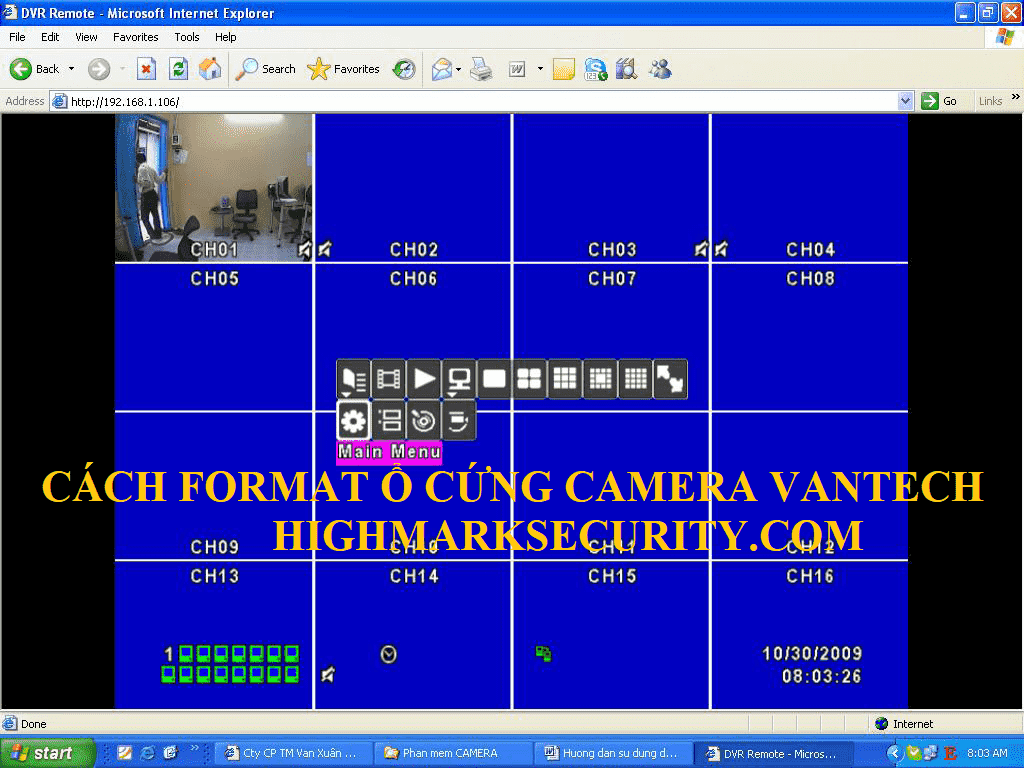 Cách Format ổ cứng camera Vantech