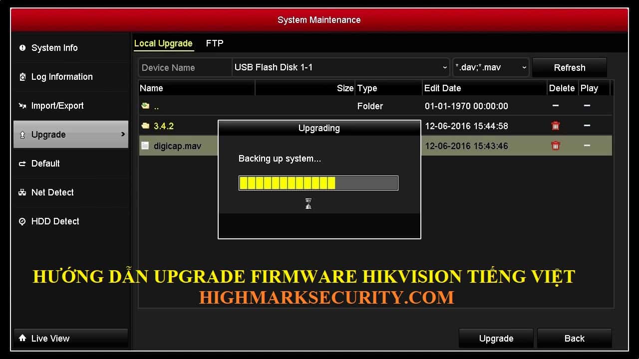 Hướng Dẫn Update Firmware Hikvision Tiếng Việt
