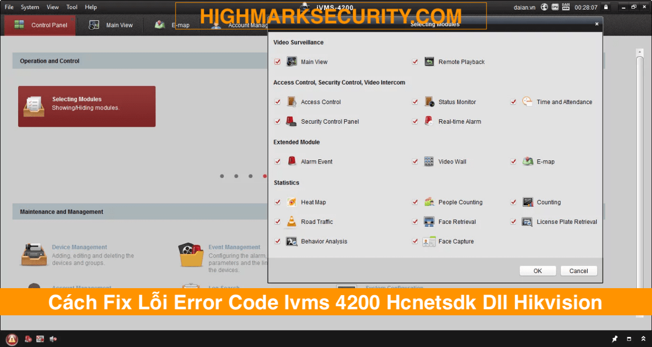Lỗi Error Code Ivms 4200 Hcnetsdk Dll Hikvision
