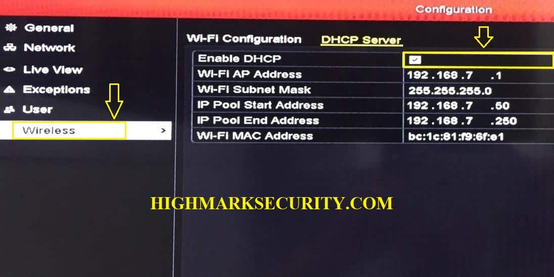 Vào wireless kiểm tra DHCP đã bật hay chưa