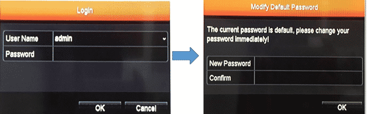 Đăng nhập bằng mật khẩu mặc định sau đó đổi mật khẩu mới