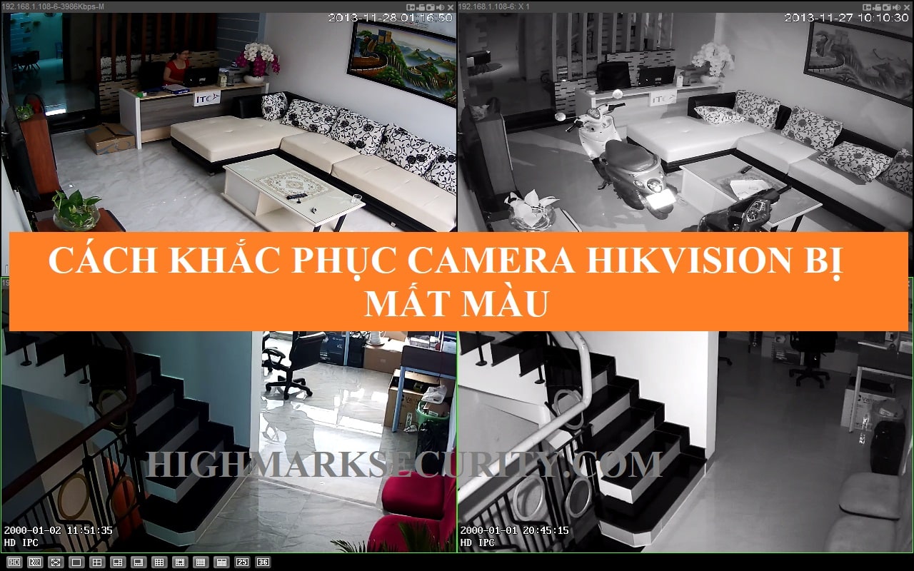 Camera Hikvision bị mất màu