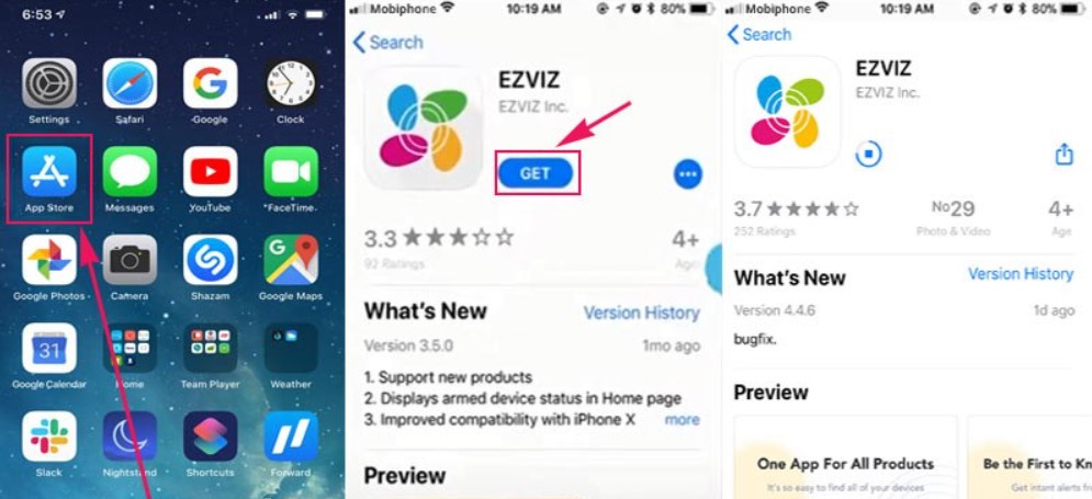 Cách Tải app EZVIZ Cho iPhone