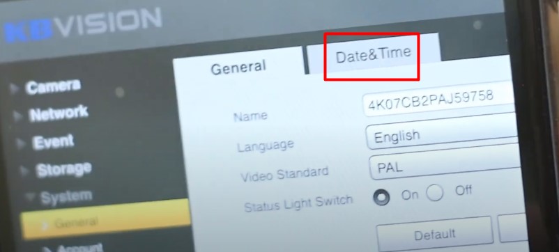 Nhấn chọn mục Date&Time