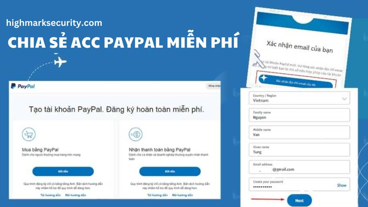 Acc Paypal Miễn Phí