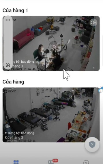 Chọn vào camera muốn lưu video