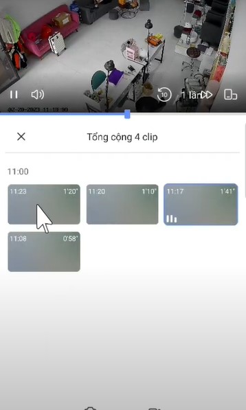 Chọn vào video cụ thể muốn lưu