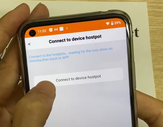 Nhấn Connect to device hostpot