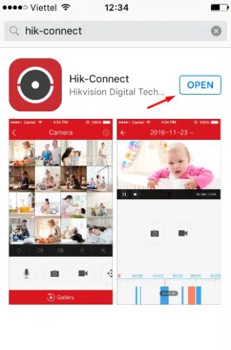 Tải app Hik-connect