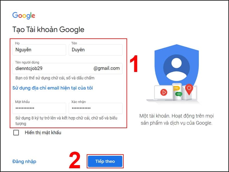 Tạo Tài Khoản Gmail Miễn Phí Trên Máy Tính