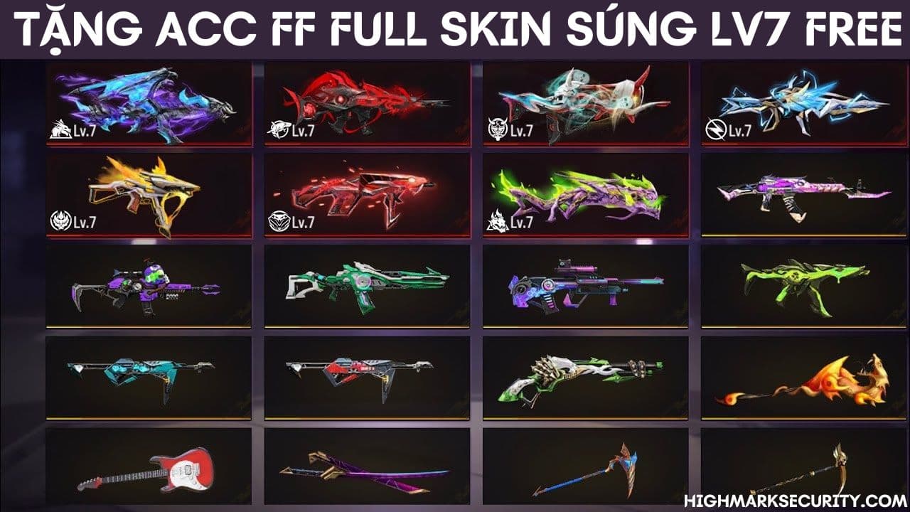 Acc FF Full Skin Súng Lv7