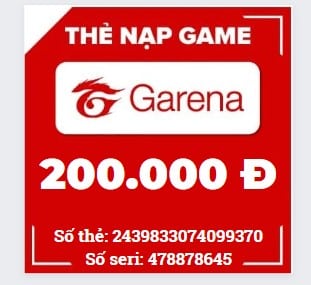 Ảnh Card Garena 200K Chưa Nạp