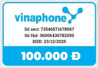 Ảnh Thẻ Cào 100K Vinaphone Mới