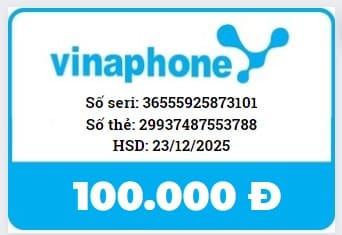 Ảnh Thẻ Cào 100K Vinaphone