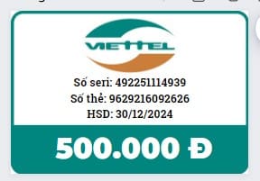 Ảnh Thẻ Viettel 500K Chưa Nạp Free