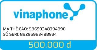 Ảnh card Vinaphone mệnh giá 500.000 vnđ