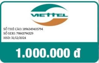 Ảnh thẻ Viettel mệnh giá 1.000.000đ