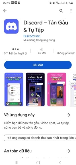 Cài đặt ứng dụng Discord