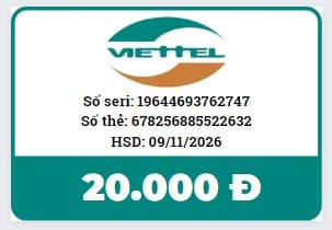 Card Viettel 20K Đã Cào Miễn Phí