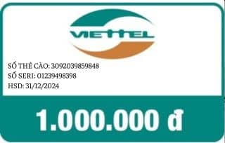 Card thẻ Viettel trị giá 1.000.000 vnđ