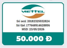 Chia Sẻ Ảnh Card Viettel 50K Free Mới Nhất