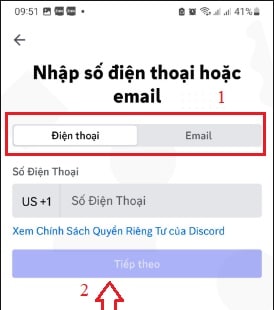 Chọn hình thức đăng ký