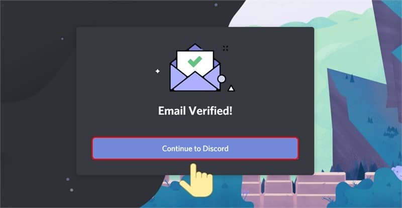 Click Continue to Discord