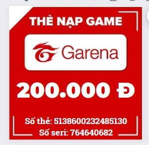 Hình Ảnh Card Garena 200K Chưa Nạp