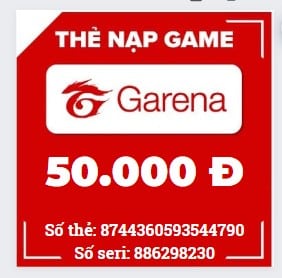 Hình Ảnh Card Thẻ Garena 50K Đã Cào