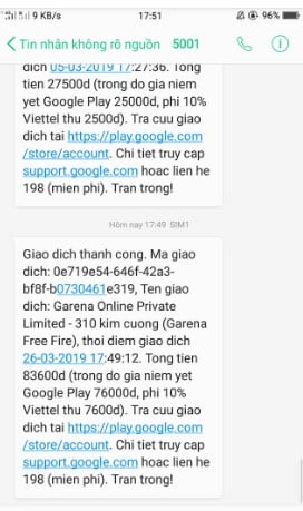 Hình Ảnh Nạp Thẻ Garena Thành Công FF SMS