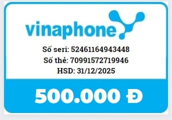 Hình Ảnh Thẻ Cào Vinaphone 500K Mới