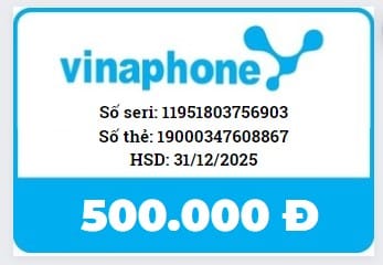 Hình Ảnh Thẻ Cào Vinaphone 500K
