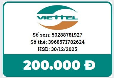 Hình Ảnh Thẻ Điện Thoại Viettel 200K Có Seri