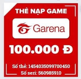 Hình Ảnh Thẻ Garena 100K Mới Nhất
