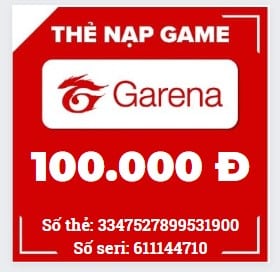 Hình Ảnh Thẻ Garena 100K Mới