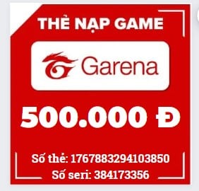 Hình Ảnh Thẻ Garena 500K Miễn Phí