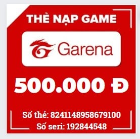 Hình Ảnh Thẻ Garena 500K Mới Nhất Free