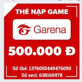 Hình Ảnh Thẻ Garena 500K Mới Nhất