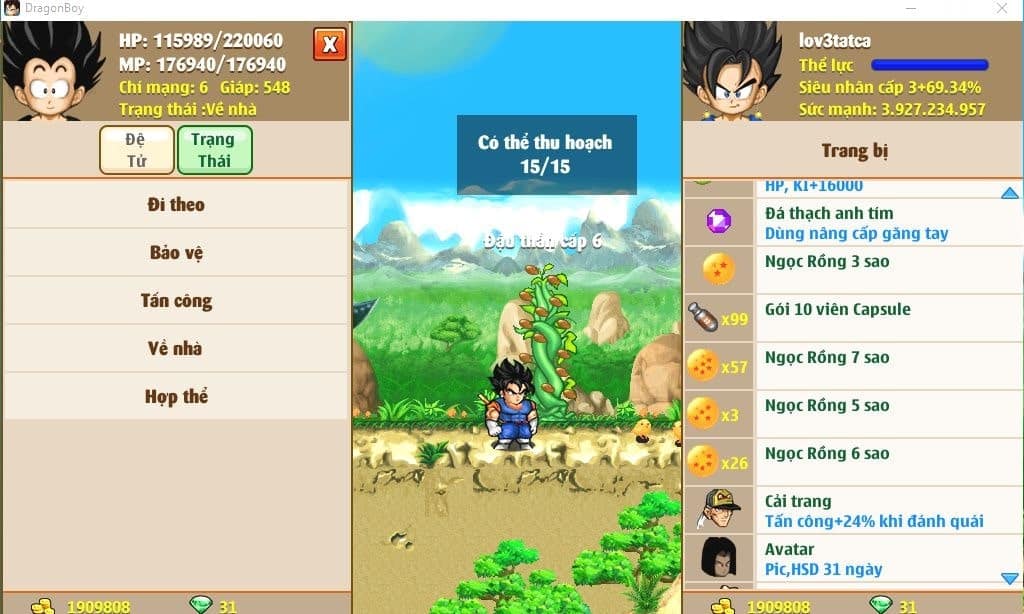 Hình acc về game Chú Bé Rồng