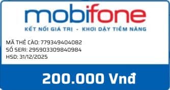 Hình ảnh card Mobifone mệnh giá 200k