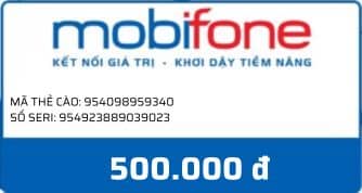 Hình ảnh card Mobifone mệnh giá 500.000đ