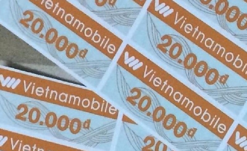 Hình ảnh card Vietnamobile trị giá 20k