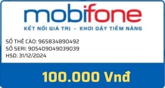Hình ảnh card mobifone mệnh giá 100k